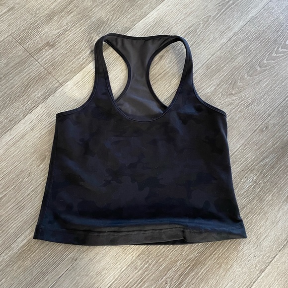 Lululemon Cropped Cool Racerback Tank - Black Camo - Picture 9 of 9